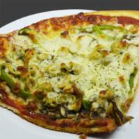 Big Daddy Jumbo Slice · Sausage, mushrooms, onions, green peppers, and green olives.