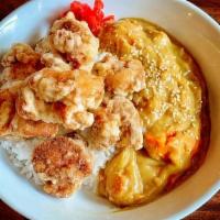 Chicken Karaage Curry · japanese style curry / chicken karaage / potato / onion / carrot / fukujinzuke pickles