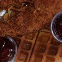 Kd'S Chicken & Waffles · With side.