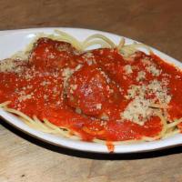 Spaghetti And Meatballs · Served with our Housemade Meatballs and your choice of Meat or Marinara Sauce.
