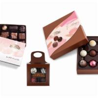 Valentine'S Day Chocolate Truffle Gift Boxes · Specialty Valentine’s Day Truffle box and limited edition Four-piece Wine inspired truffle b...