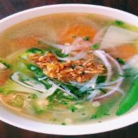 Pho With Mixed Vegetables (Pho Rau) · Mixed veggies (broccoli, carrots,  onion, napa cabbage, snowpeas) in beef bone based broth. ...
