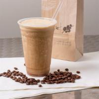 Java Jolt · Skim milk, ground coffee, vanilla protein. * 137-207 cal. 
 
*Protein 25g.