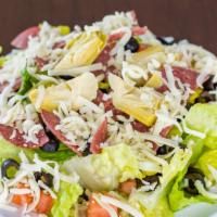 Chicken Chef Salad · Grilled chicken breast, lettuce, tomatoes, cucumbels red onions, black olives and cheddar ch...