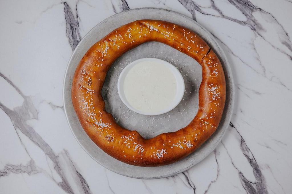 Big Buoy Pretzel · served with queso cheese sauce