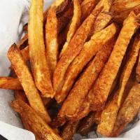 Hand Cut Fry Basket · A basket of our hand cut french fries