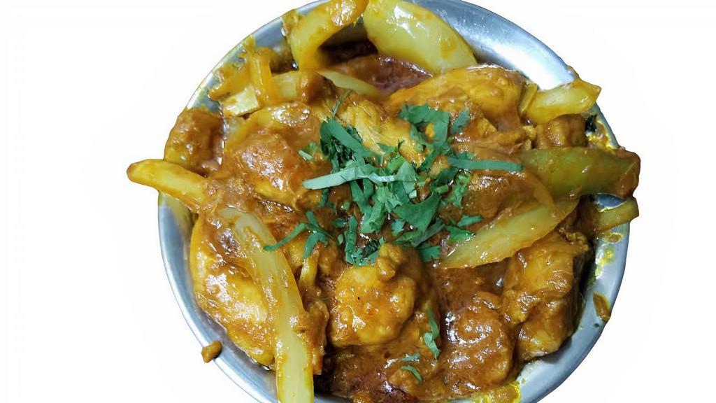 Jalfrezi · Cooked with onion, green pepper, ginger, and delicious spices. Served with naan or rice comes with a choice of chicken, lamb, beef, shrimp, or fish.