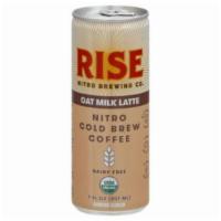 Rise Brewing Co. Oat Milk Latte Nitro Cold Brew Coffee (7 Oz) · Our nitro latte features our nitrogen-infused cold brew coffee enhanced with a dash of delic...