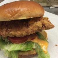 Zinger Burger · Chicken breast deep fried with lettuce,tomato,coleslaw , special homemade zinger sauce.