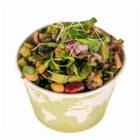 Mixed Bean · Black beans, chickpeas, red kidney beans, red onion, celery, jalapeno. Mixed with lime cilan...