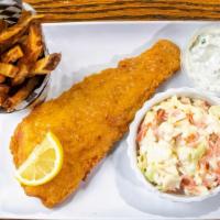 Firehouse Fish N' Chips · Icelandic cod served with straight cut fries, coleslaw and our signature house-made tartar s...