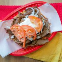 Char Gyros Burger · Consuming raw or undercooked MEATS, POULTRY, seafood, shellfish, or EGGS may increase your R...