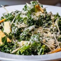 Kale Caesar  · parmesan cracker, lemon caesar dressing