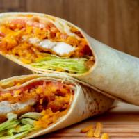 Spicy Chicken Wrap · Grilled or Crispy Style Chicken, Lettuce, Tomato, Shredded Cheddar, Avocado, Ranch and Hot S...