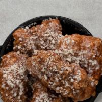 Garlic Parmesan Boneless Wings · Served with celery or carrots, and blue
cheese or ranch.
