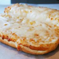 Cheezy Garlic Bread · One time our owner couldn't help it and just started eating the Cheezy Beef on Garlic before...