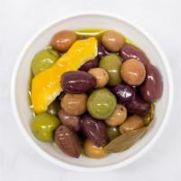 Terzo'S Marinated Olives · GF, Vegan | Mixed marinated olives with fennel, herbs, & citrus.