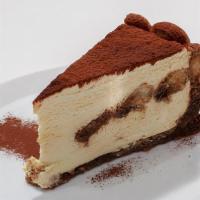 Tiramisu · Housemade with layers of espresso soaked lady fingers, marsala cream and cocoa dusted