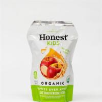 Apple Juice | Honest Kids · Apple juice pouch with straw.