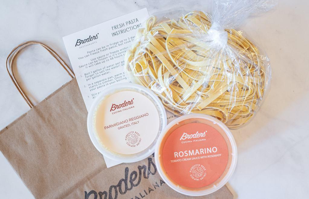 Pasta Kit · Customize your Pasta Kit by choosing your favorite Broders' pasta, fresh sauce, and grated cheese. We'll provide you with easy to follow instructions to cook like an Italian at home.