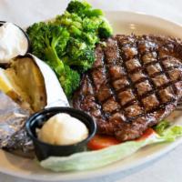 Ribeye Steak · With two sides.
