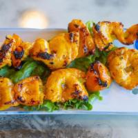 Chicken Breasts Skewers (2) · 2 skewers of marinated and grilled chicken breast.