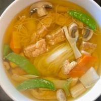 Veggie Pho · Mixed vegetable served in beef broth or veggie broth. Can be served with fried tofu for an a...