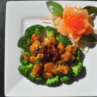 General Tso'S · Spicy. Hot & Spicy. 
Batter and fried sautéed with broccoli tossed in our special spicy gene...