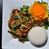 Shredded Pork With Bamboo Shoots（笋尖炒肉丝） · Spicy. Hot & Spicy.