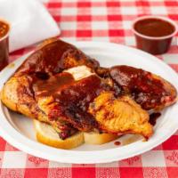 Bbq Sandwich · Made with your choice of beef, ham, pork, turkey, or burnt ends (or smoky).
