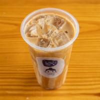 Caramel Macchiato · its made with caramel syrup, milk,espresso and caramel sauce.
the espresso in poured on top ...