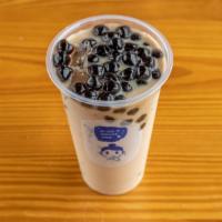 Black Milk Tea · This traditional black tea is steeped with our non-dairy creamer completed with marble-sized...
