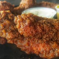 Garlic And Habanero Chicken Tenders · 5 Made from Scratch Buttermilk Marinated Chicken Tenders/Strips, Hand Breaded!  Tossed in a ...