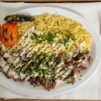 Beef Shawerma · Charbroiled thinly sliced a marinated beef steak