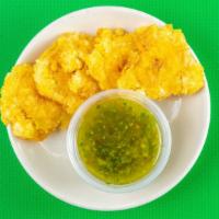 Fried Green Plantain (5 Pieces) / Tostones · 