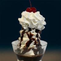Choc Cherry Delight Parfait · Available in vegan.
Vanilla soft serve, chocolate syrup, crushed cherries layered, whipped c...
