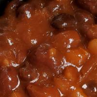 Barbecue Beans W/ Smoked Pork · Housemade Signature Smoked Barbecue Beans with Smoked Pork.