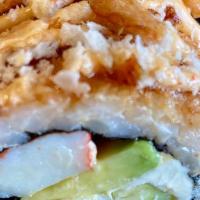 Deep Fried California Roll · A favorite made better deep fried and topped with mayo and eel sauce.
