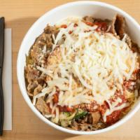 Pasta Bowl · Angel hair pasta with choice of grill item, fresh vegetables, house-made sauce or pesto and ...