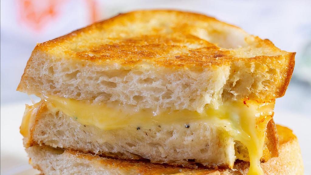 Regular Grilled Cheese · Grilled sourdough and you can choose up to 4 cheeses! !! Ahhhh go ahead, be one with the foodie in you! Includes Chips