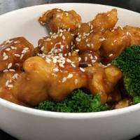 Kid'S Sesame Chicken · Served with side of white rice.