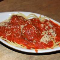 Spaghetti & Meatballs · Served with our Housemade Meatballs and your choice of Meat or Marinara Sauce.
served with B...