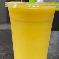 Sweet & Tart · Pineapple, mango, banana, coconut flakes and orange juice