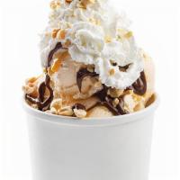 Small Sundaes · 2 or 3 Ice Cream scoops served with whipped cream, crushed nuts and your choice of sauce