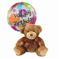 Happy Birthday Bear & Balloon · Standard. Plush bear and mylar balloon. Color of bear varies: bears are brown, beige or gray...