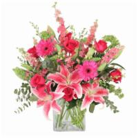 Pink Explosion · Make an unforgettable declaration of love with this striking bouquet! With vibrant pink rose...
