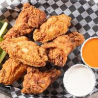 Wings · A highly rated riverfront customer favorite. Drummies and wings dipped in your choice of sig...