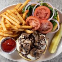 Build Your Own Burger · Choose up to three toppings. Half-pound, char-broiled black angus hamburger served medium to...