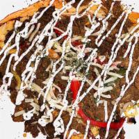 Philly Steak Crepe · Seasoned Philly steak classic philly style with mix of bell peppers, melted mozzarella chees...