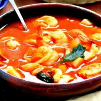 Caldo De Camaron · Shrimp soup.